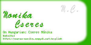 monika cseres business card